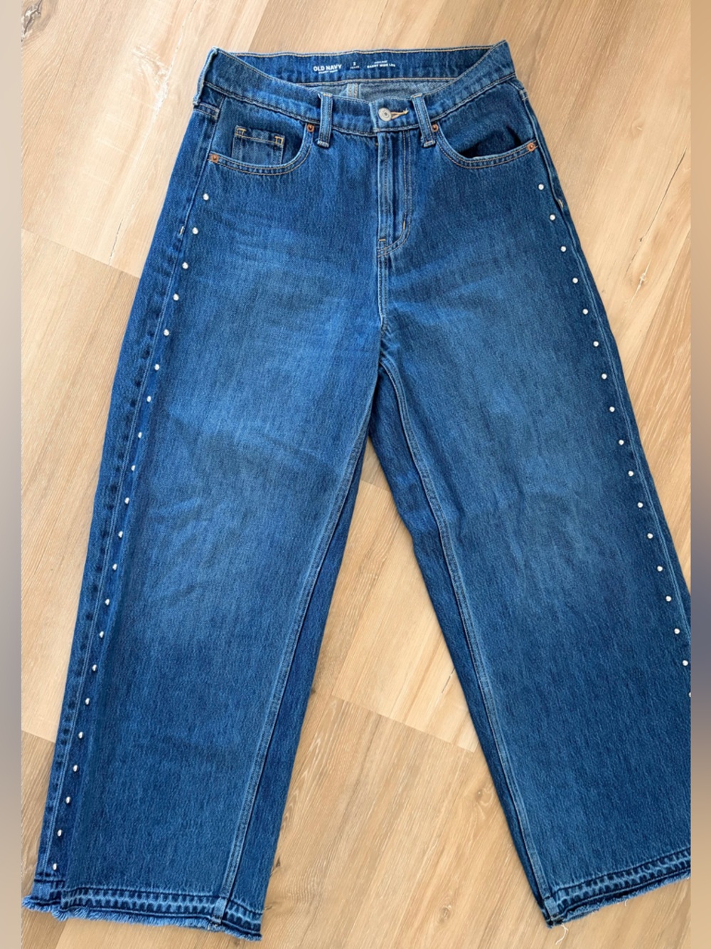 Studded Old Navy high rise baggy wide leg 2P jeans